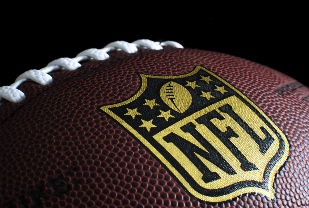 football with NFL logo