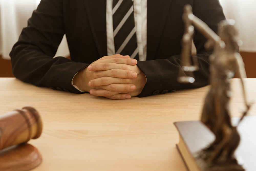 symbols of justice on table