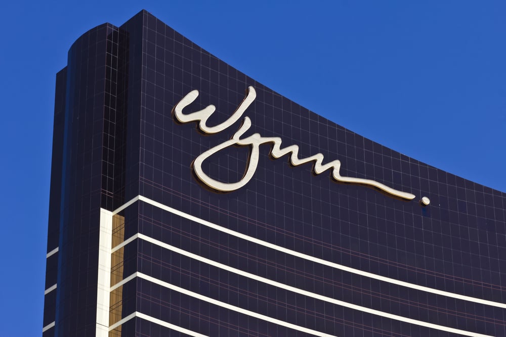 close-up shot of a Wynn Resorts building