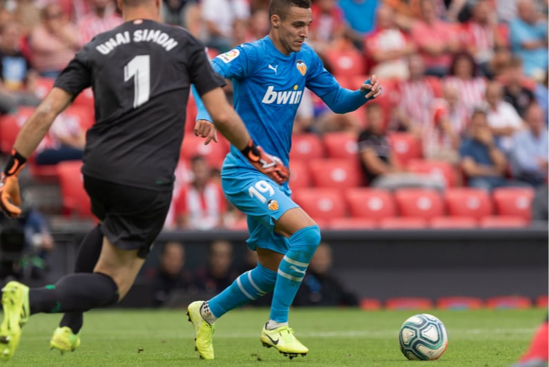 Valenica player in LaLiga soccer match