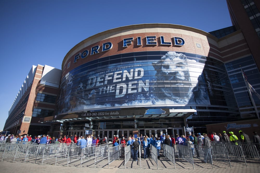 Ford Field stadium in Detroit