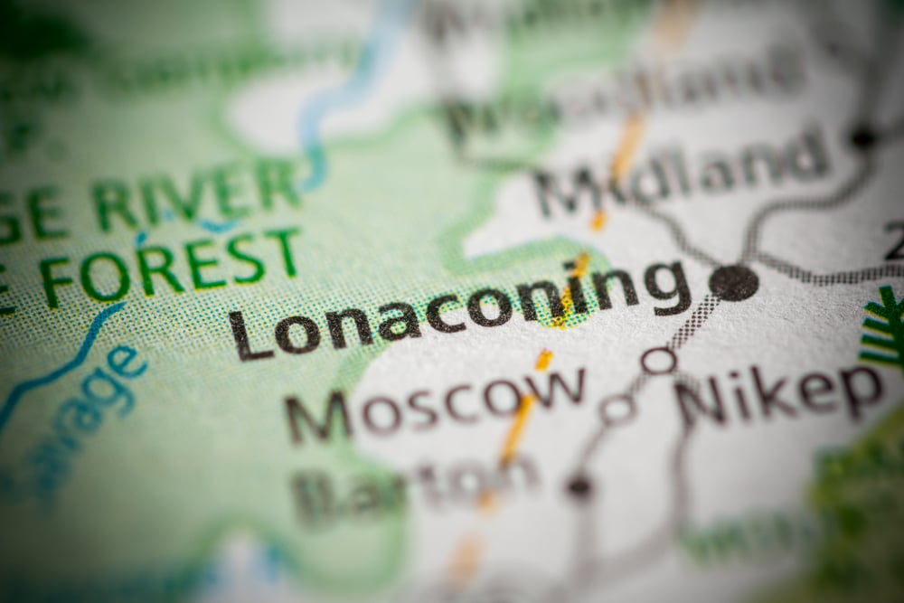 map of Lonaconing in Maryland