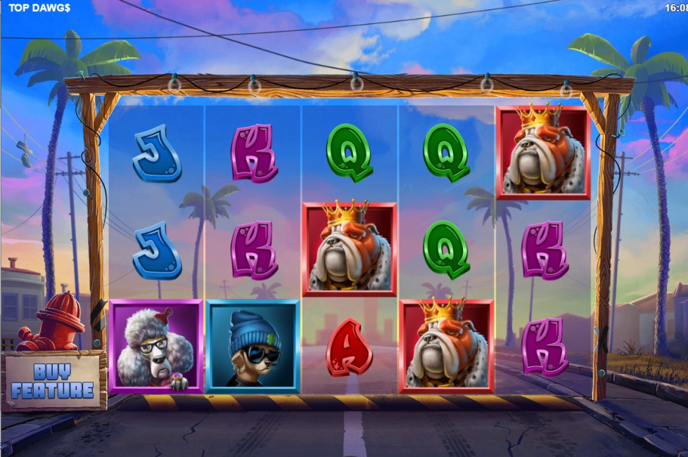 Top Dawg$ slot reels by Relax Gaming