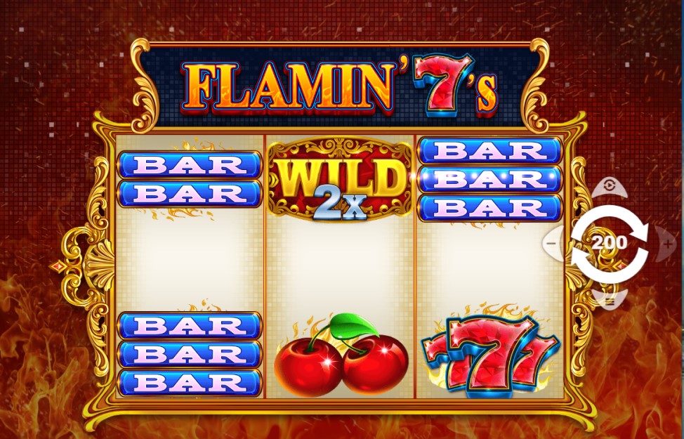 Flamin' 7's slot reels by PariPlay