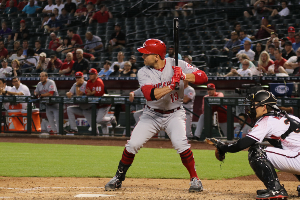 A Cincinnati Reds player