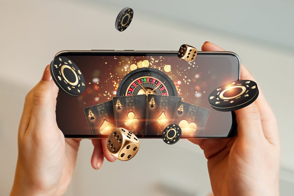 mobile casino games concept