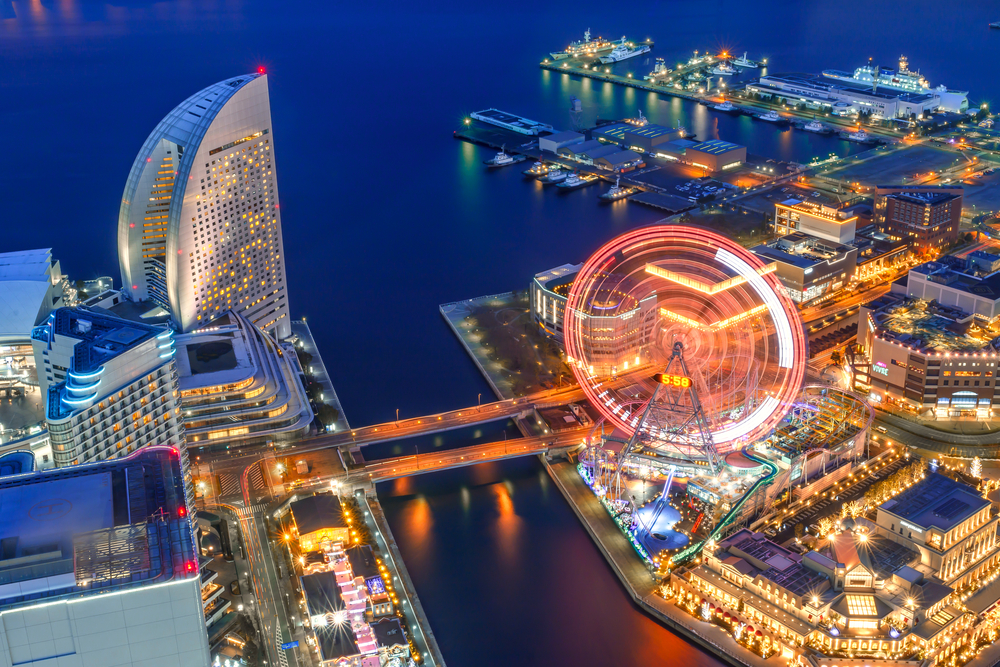 bird's eye view of Yokohama Japan