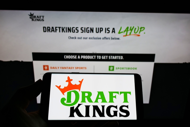 DraftKings logo on phone