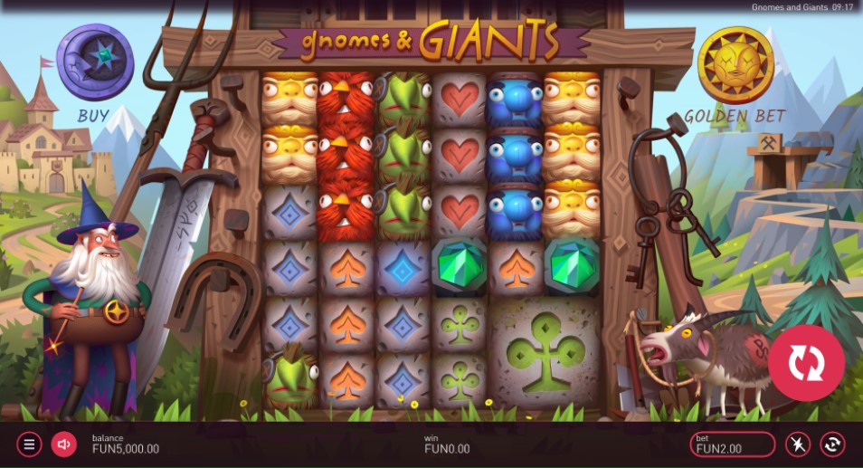 Gnomes and Giants slot reels Peter and Sons - slots of the week february 9 2024