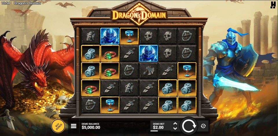 Dragon's Domain slot reels Hacksaw Gaming - best new online slots of the week July 19 2024